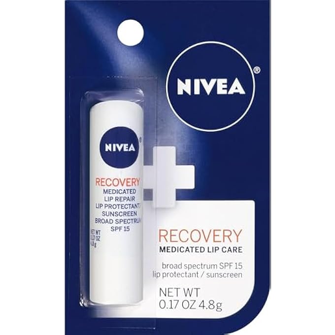 Nivea RECOVERY MEDICATED LIP CARE LIP PROTECTANT/SUNSCREEN SPF 15, 0.17 OZ (PACK OF 2) - Image 2